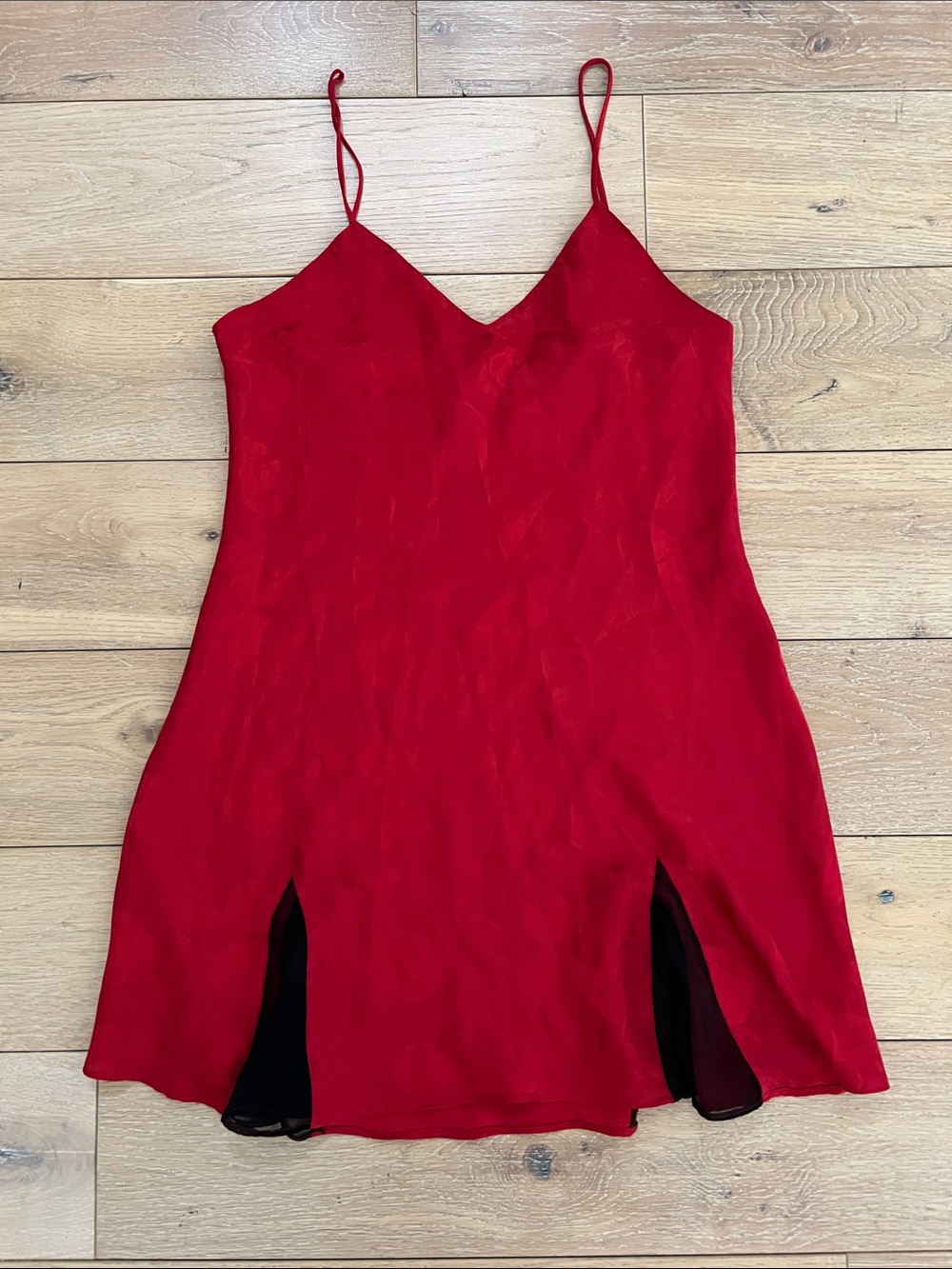 Vintage Gold Label Victoria's Secret Red Slip Dress
